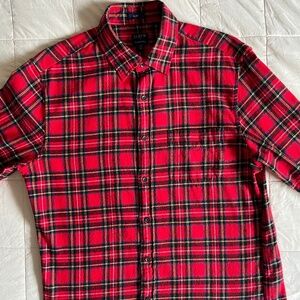 J. Crew Classic-fit Men's shirt red tartan flannel - Slim fit - Medium